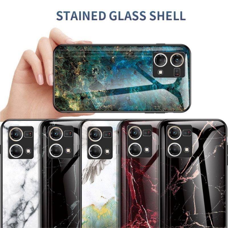 θηκη κινητου Oppo Reno 7 Μάρμαρο Tempered Glass